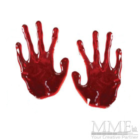Bloody Window Hand Print